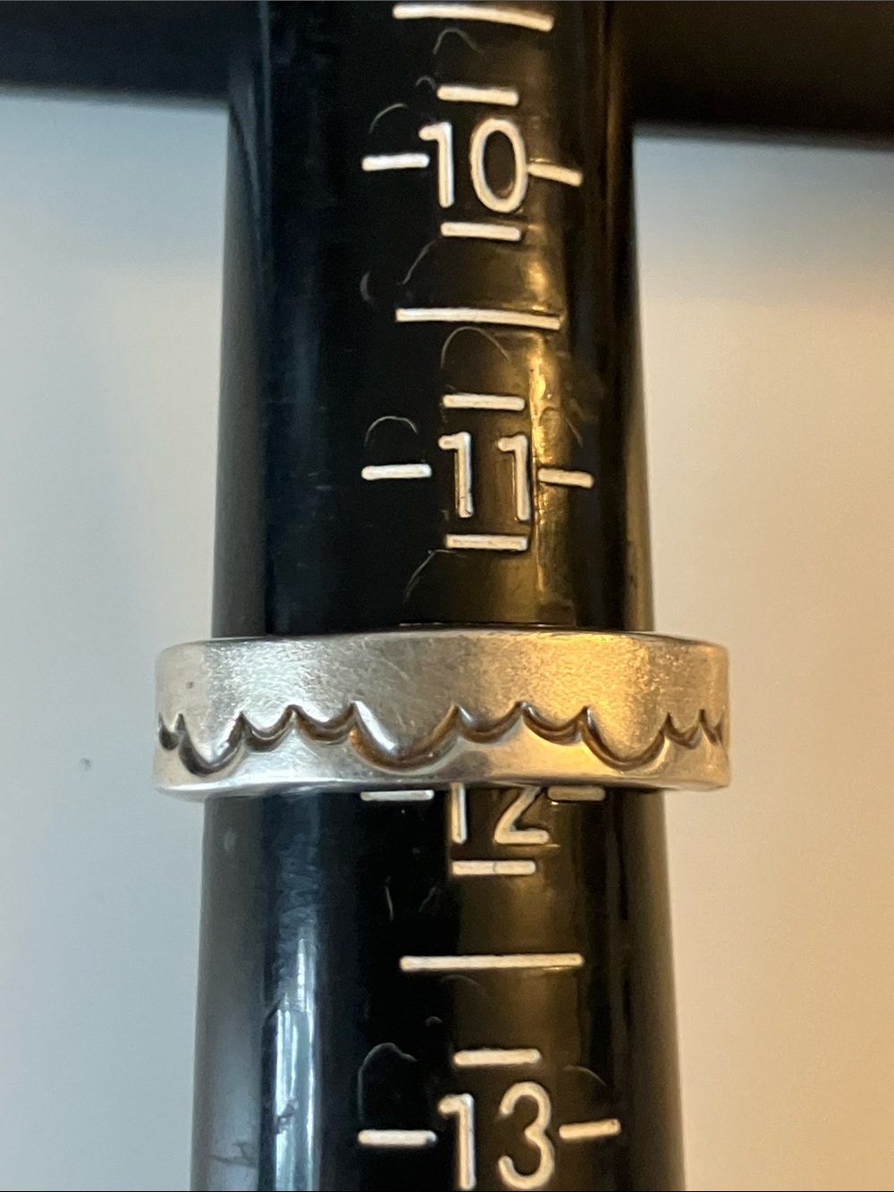 Large, very Heavy Wavy Edge Sterling Band/Toe Ring